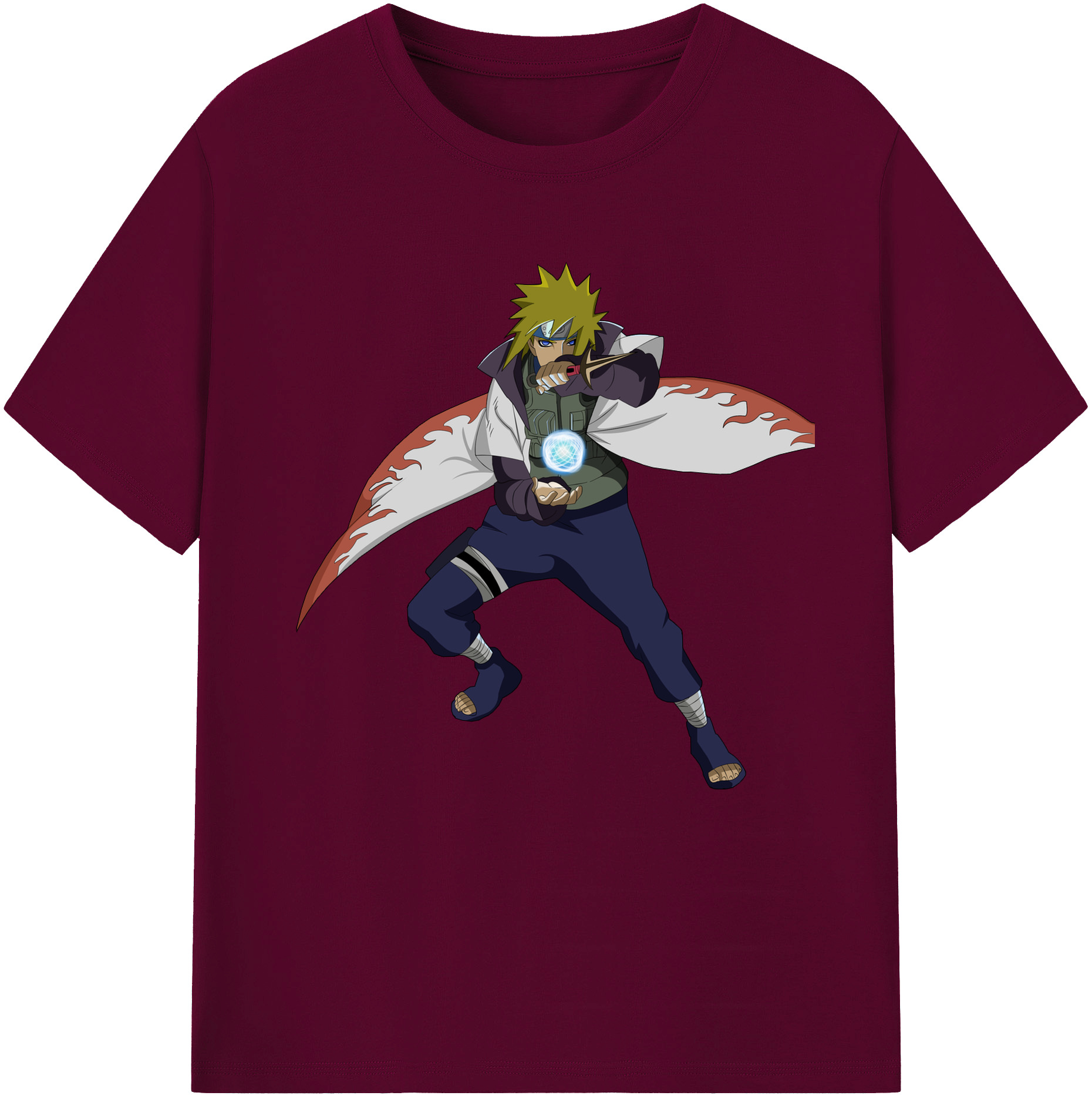 （画像用） NARUTO -ナルト- 波風 ミナト Namikaze Minato レディースカジュアルプリントTシャツ（綿100％）